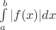 $\int\limits_a^b|f(x)|dx$
