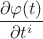 $\dfrac{\partial \varphi(t)}{\partial t^i}$