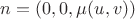 $n=(0,0,\mu(u,v))$