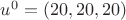 $u^0=(20,20,20)$