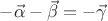 $-\vec{\alpha} - \vec{\beta} =- \vec{\gamma}$