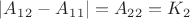 $|A_1_2-A_1_1|=A_2_2=K_2$