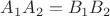 $A_1A_2=B_1B_2$