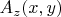 $A_z(x,y)$