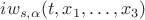 $iw_{s, \alpha}(t,x_1,&hellip;,x_3) $