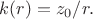 $k(r)=z_0/r.$