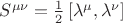 $S^{\mu\nu}=\frac{1}{2}\left[\lambda^\mu,\lambda^\nu\right]$