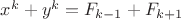 $x^k+y^k=F_{k-1}+F_{k+1}$