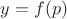 $y=f(p)$
