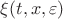 $\xi(t,x,\varepsilon)$