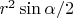 $r^2\sin\alpha/2$
