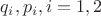$q_i,p_i,  i=1,2$