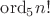 ${\rm ord}_5 n!$