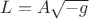 $L=A\sqrt{-g}$
