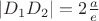 $\left|D_1D_2\right| = 2\frac{a}{e}$