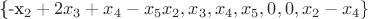 \{-x_2+2x_3+x_4-x_5x_2,x_3,x_4,x_5,0,0,x_2-x_4\}$