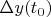 $\Delta y(t_0)$