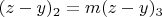 $(z-y)_2=m(z-y)_3$