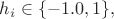$h_i \in \{-1.0,1\}, $