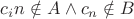 $c_in \notin A \wedge c_n \notin B$