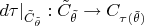 $d\tau|_{\tilde{C}_{\tilde\theta}}: \tilde{C}_{\tilde\theta} \to C_{\tau(\tilde\theta)}$