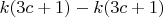 $k(3c+1)-k(3c+1)$