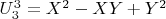 $U_3^3 = X^2 -XY +Y^2$