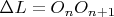 $\Delta L = O_n O_{n+1}$