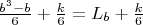 $\frac{b^3-b}6+\frac k6=L_b+\frac k6$
