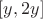 $[y,2y]$