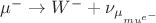 $\mu^- \to W^- + \nu_{\mu_{mu^{e^-}}$