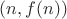 $(n,f(n))$