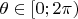 $\theta\in[0;2\pi)$