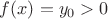 $f(x)=y_0>0$