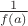 $1\over f(a)$