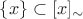 $\{x\}\subset [x]_{\sim}$