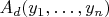 $A_d(y_1,\dots,y_n)$