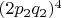 $(2p_2q_2)^4$