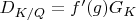 $D_{K/Q}=f'(g) G_K$
