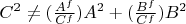 $C^2 \ne (\frac {A^f} {C^f})A^2 + (\frac {B^f}{C^f})B^2$