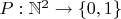 $P: \mathbb{N}^2 \to \{0,1\}$