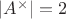 $|A^{\times}|=2$
