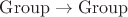 $\operatorname{Group} \to \operatorname{Group}$