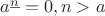 $a^{\underline n} = 0, n>a$