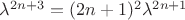 $\lambda^{2n+3}=(2n+1)^2\lambda^{2n+1}$