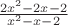 $\frac{2x^2-2x-2}{x^2-x-2}$