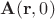 $\mathbf{A}(\mathbf{r},0)$