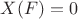 $X(F)=0$