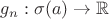 $g_n: \sigma (a) \to \mathbb{R}$