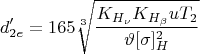 $$d_{2e}'=165\sqrt[3]{\frac{K_{H_\nu}K_{H_\beta}u T_2}{\vartheta [\sigma]^2_H}}$$